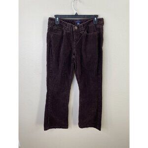 Tommy Hilfiger Womens Brown Corduroy Pants 6 Slim Fit Casual Comfortable Design